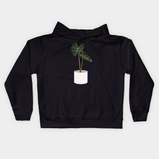 Alocasia Longiloba Plant Kids Hoodie